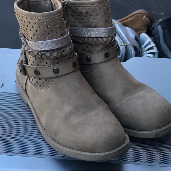 BLOWFISH B152 Womens Tan Faux Leather Zip Close Ankle Bootie Boots Size 3 - Picture 7 of 10